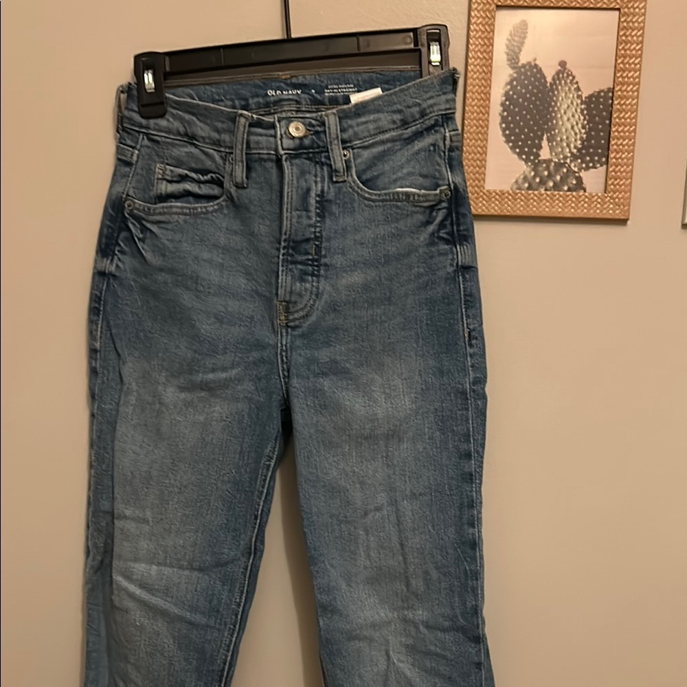 Old Navy Blue Straight Leg Jeans
